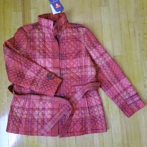 Land's End light puffer belted coat
